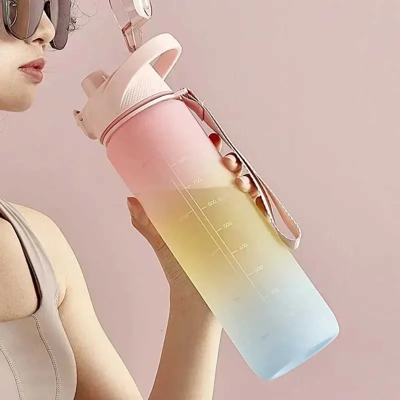 1000ml Large-Capacity Outdoor Water Bottle, Portable Sports Kettle for Fitness, Multi-Color Large Cup - Summer Hydration Flask